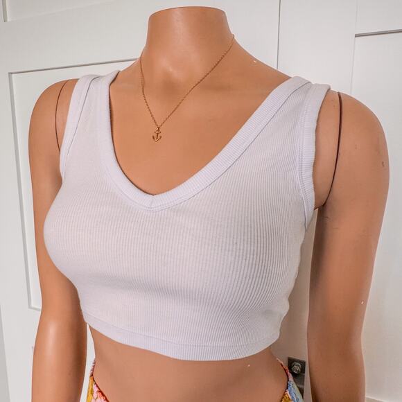 Wild Fable, Light Pale Blue Cropped Tank, Women’s Size Small - Picture 2 of 8